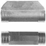 Ramrod pipe, nickel silver, forward pipe with lug for pin, fancy octagon, for 3/8" ramrod